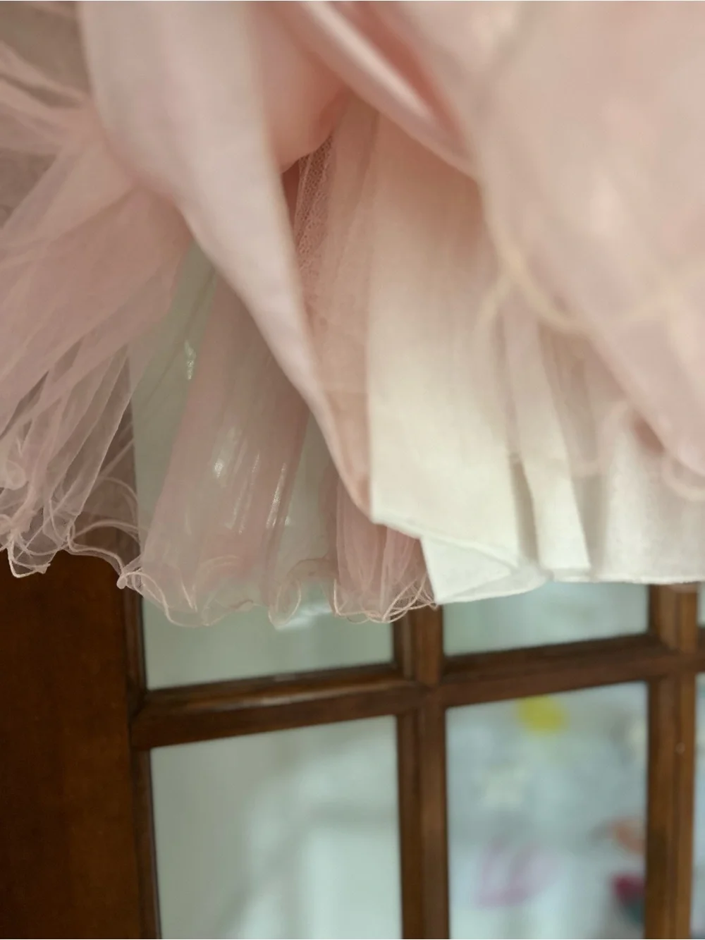 Rose Campanula Blush Pink and White Tulle Party Dress